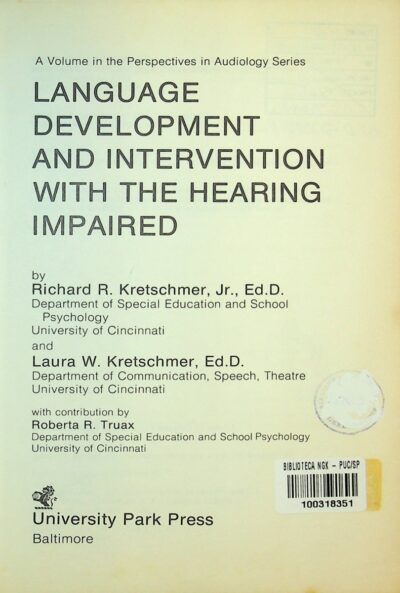 Language development and intervention with the hearing impaired - Imagem 2