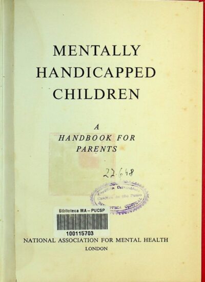 Mentally handicapped children: a handbook for parents - Imagem 2
