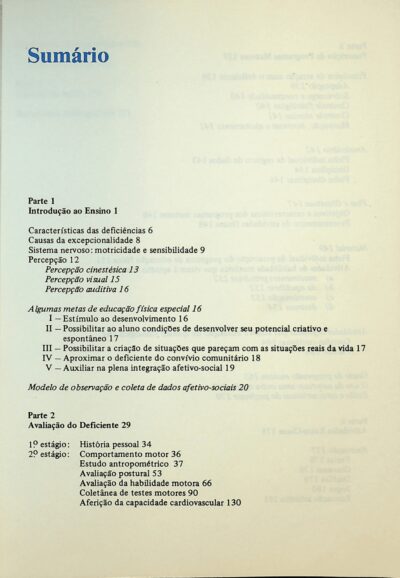 Educação física especial para deficientes: fundamentos da avaliação e aplicabilidade de programas sensórios motores em deficientes