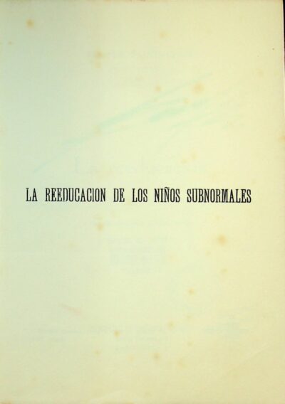 La reeducacion de los ninos subnormales - Imagem 2