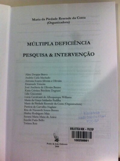 Múltipla deficiência: pesquisa & intervenção - Imagem 2
