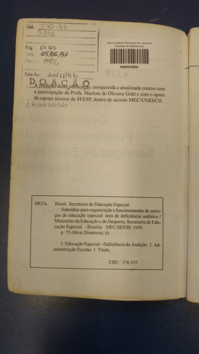 Subsídios para a organização e funcionamento de serviços de educação especial: área de deficiência auditiva - Imagem 4