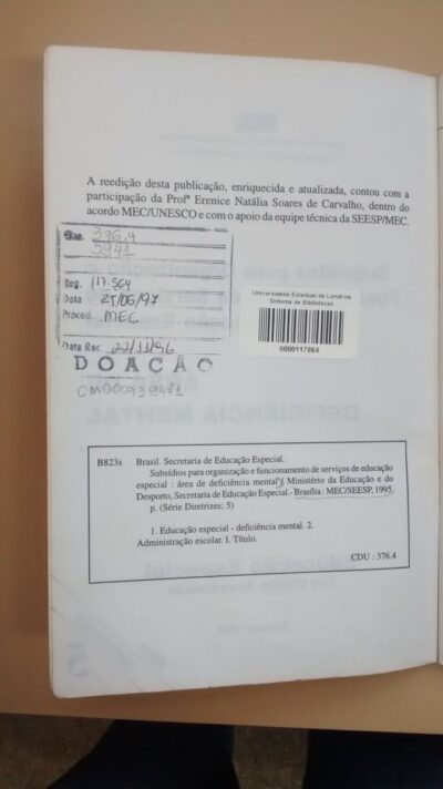 Subsídios para a organização e funcionamento de serviços de educação especial: área de deficiência mental - Imagem 2