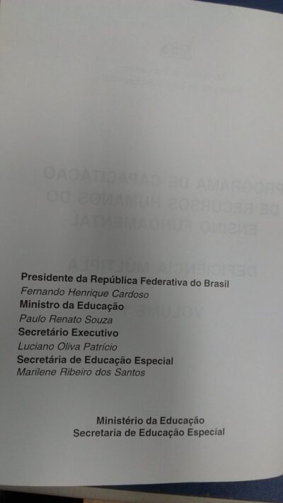 Programa de capacitação de recursos humanos do ensino fundamental: deficiência múltipla vol. I - Imagem 3