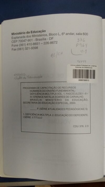 Programa de capacitação de recursos humanos do ensino fundamental: deficiência múltipla vol. I - Imagem 5