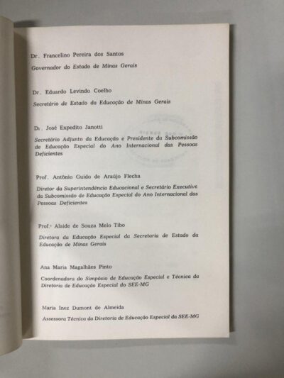Anais do Seminário de Educação dos Deficientes Auditivo e Visual - Imagem 3