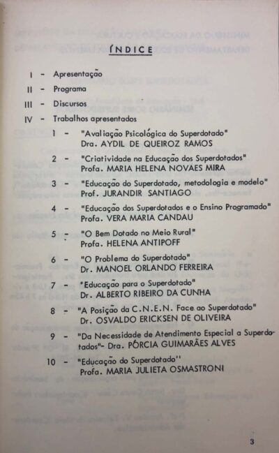 Anais do  Seminário sobre Superdotados - Imagem 4