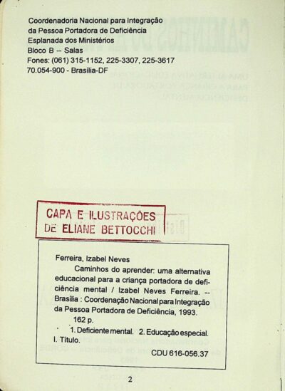Caminhos do aprender: uma alternativa educacional para a criança portadora de deficiência mental - Imagem 3