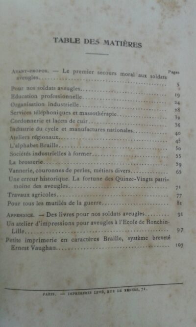 La rééducation professionnelle des soldats aveugles - Imagem 3
