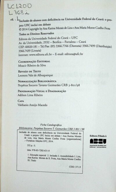 Inclusão de alunos com deficiência na Universidade Federal do Ceará: o projeto UFC inclui em debate - Imagem 3