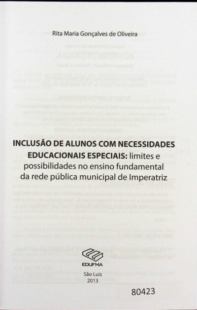 Inclusão de alunos com necessidades educacionais especiais: limites e possibilidades no ensino fundamental da rede pública municipal de Imperatriz - Imagem 2
