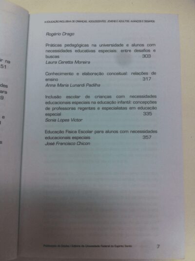 A educação inclusiva de crianças, adolescentes, jovens e adultos