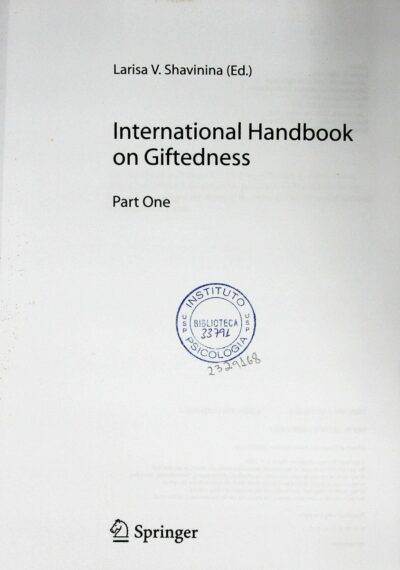International handbook on giftedness: vol. 1 - Imagem 2