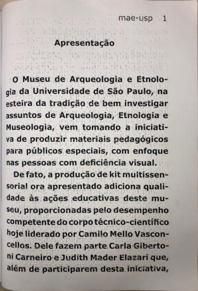 O Museu de Arqueologia e Etnologia da USP e o público especial: kit multissensorial - Imagem 4