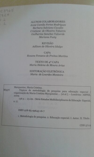 Tópicos de metodologia de pesquisa para educação especial - Imagem 2