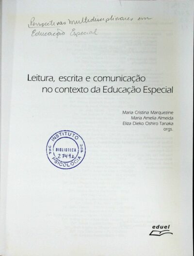 Perspectivas multidisciplinares em educação especial: leitura, escrita e comunicação no contexto da educação especial - Imagem 2
