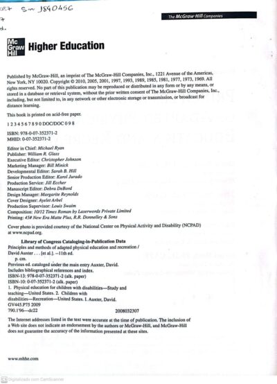 Principles and methods of adapted physical education and recreation - Imagem 3