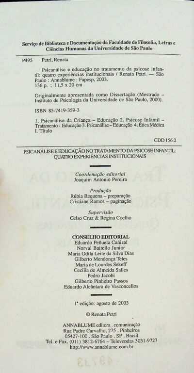 Psicanálise e educação no tratamento da psicose infantil: quatro experiências institucionais - Imagem 3