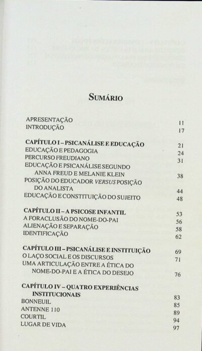 Psicanálise e educação no tratamento da psicose infantil: quatro experiências institucionais - Imagem 4