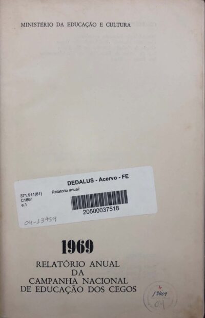 Relatorio Anual 1969: Campanha Nacional de Educação dos Cegos - Imagem 3
