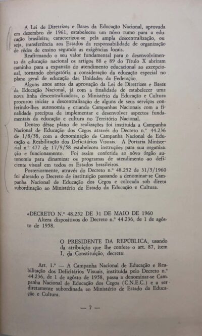 Relatorio Anual 1969: Campanha Nacional de Educação dos Cegos - Imagem 5