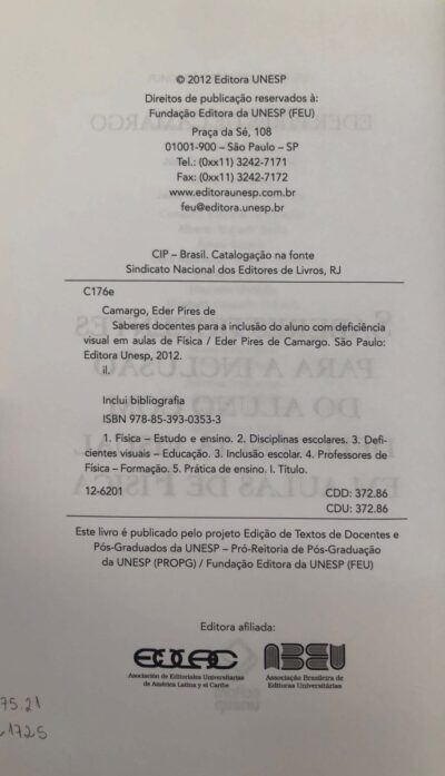 Saberes docentes para a inclusão do aluno com deficiência visual em aulas de física - Imagem 3