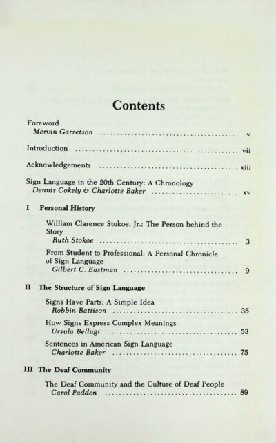 Sign language and the deaf community: essays in honor of William C. Stokoe - Imagem 4