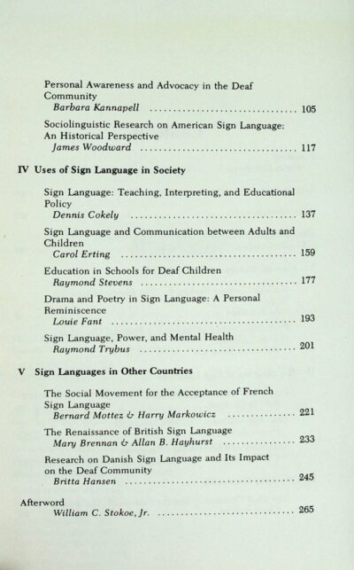 Sign language and the deaf community: essays in honor of William C. Stokoe - Imagem 5