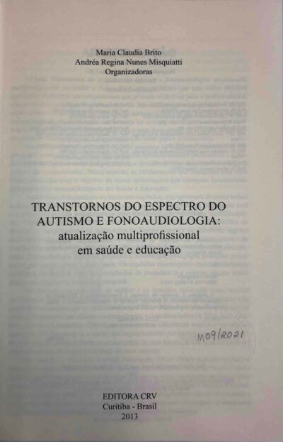Transtornos do espectro do autismo e fonoaudiologia: atualização multiprofissional em saúde e educação - Imagem 2