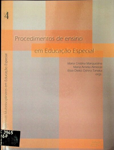 Perspectivas multidisciplinares em educação especial: procedimentos de ensino em educação especial