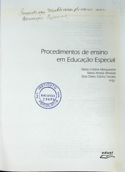 Perspectivas multidisciplinares em educação especial: procedimentos de ensino em educação especial - Imagem 2