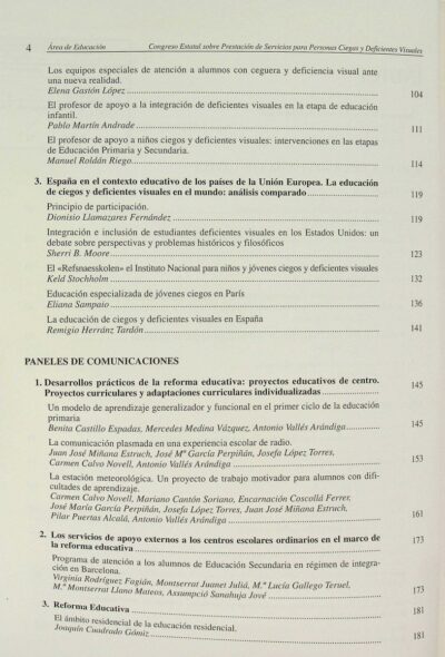 Actas del Congreso Estatal sobre Prestación de Servicios para Personas Ciegas y Deficientes Visuales area de educación I - Imagem 5