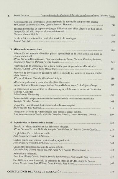 Actas del Congreso Estatal sobre Prestación de Servicios para Personas Ciegas y Deficientes Visuales: area de educación 2 - Imagem 7