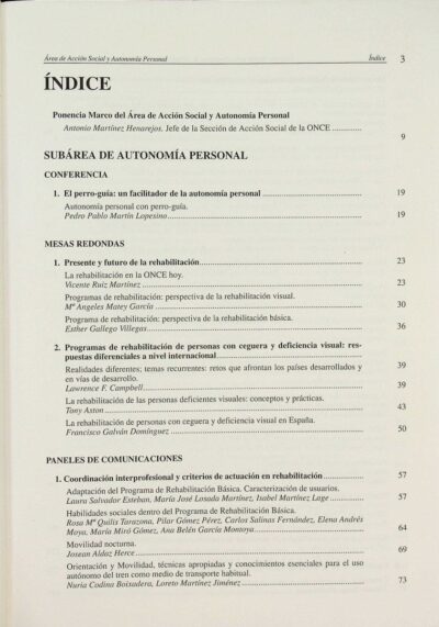 Actas del Congreso Estatal sobre Prestación de Servicios para Personas Ciegas y Deficientes Visuales: area de acción social y autonomía personal - Imagem 4