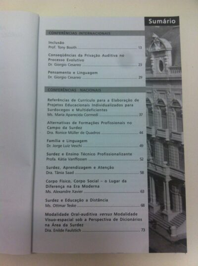 Anais do Congresso: Surdez e universo educacional - Imagem 5