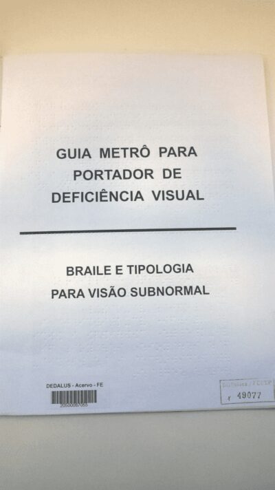 Guia Metrô para portador de deficiência visual