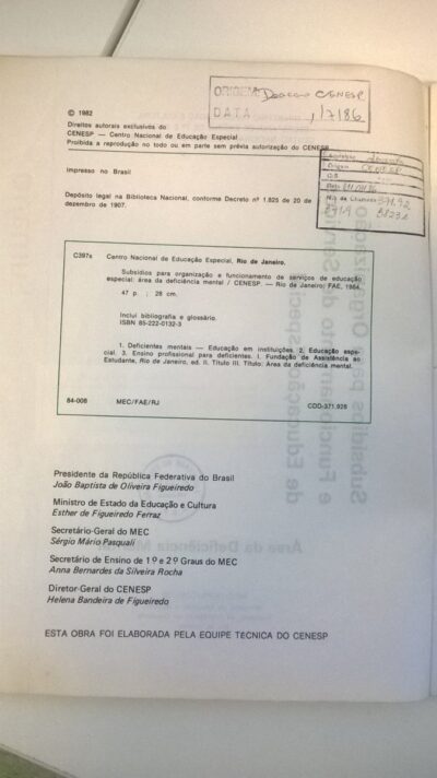 Subsídios para organização e funcionamento de serviços de educação especial: área da deficiência mental - Imagem 3