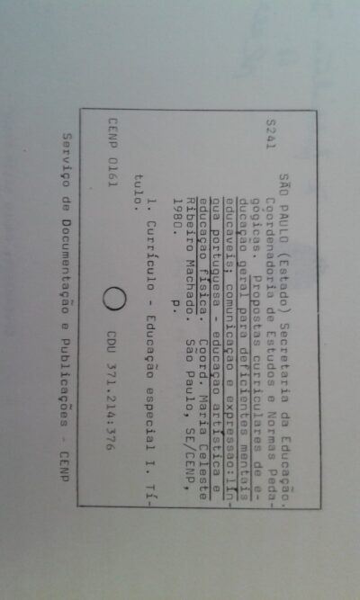 Propostas curriculares de educação geral para deficientes mentais educáveis: comunicação e expressão, educação artística e educação física - Imagem 2