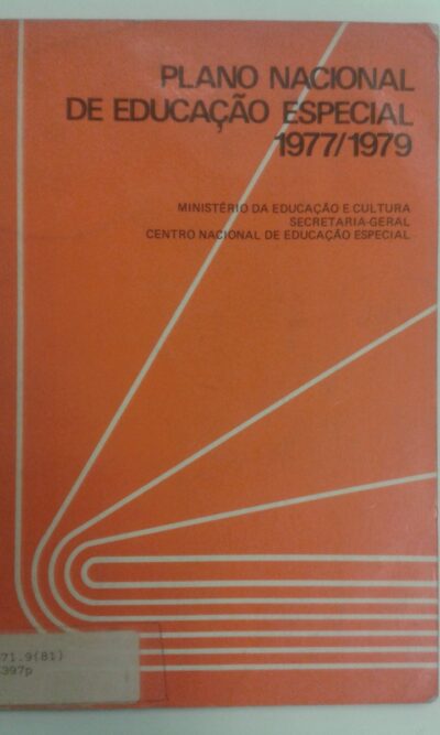 Plano Nacional de Educação Especial: 1977/1979