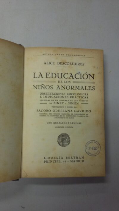 La educación de los niños anormales: observaciones psicológicas e indicaciones prácticas - Image 2