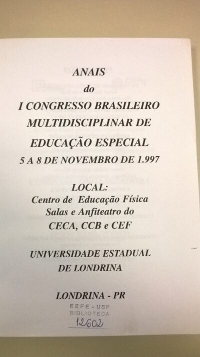 Anais do I Congresso brasileiro multidisciplinar de educação especial - Image 2