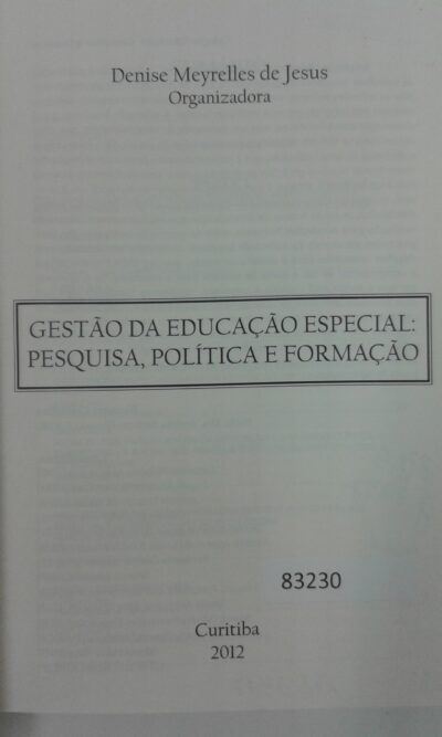 Gestão da educação especial: pesquisa, política e formação - Image 3